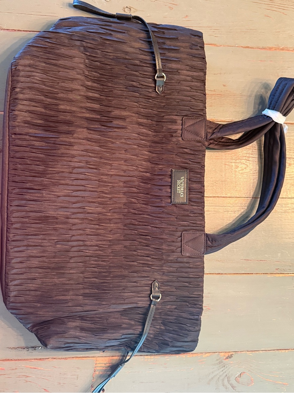 Victoria's Secret Plum Textured Tote Bag